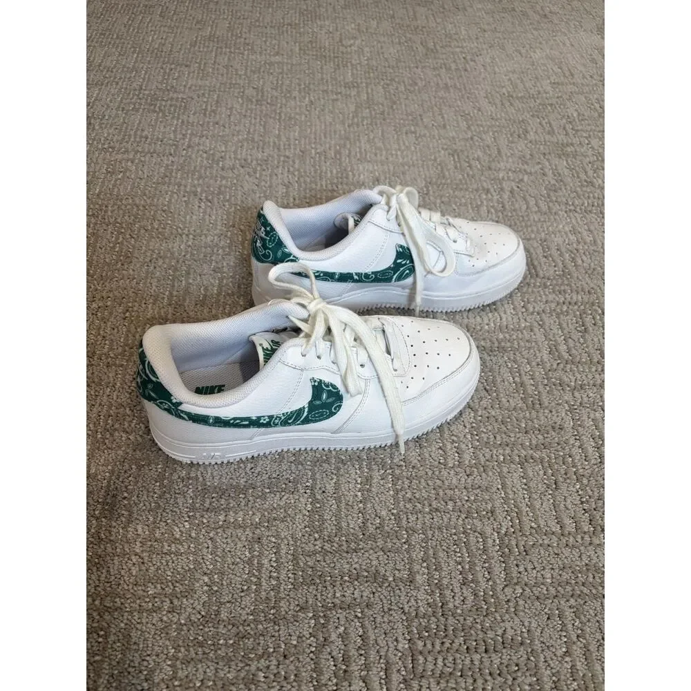 Nike AF1 With Green Bandana Pattern